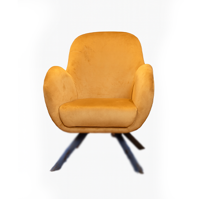 Armchair – Golden Brown Fabric