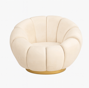 Accent Chair – White Fabric