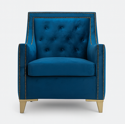 Armchair – Blue Fabric