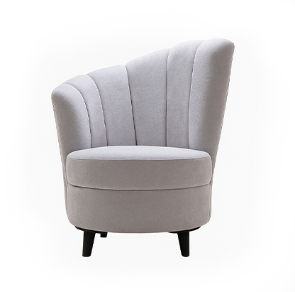 Accent Chair – Light Grey Fabric